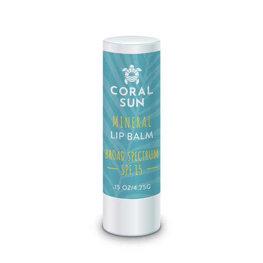 SPF 15 Coconut Mineral Lip Balm - Coral Sun